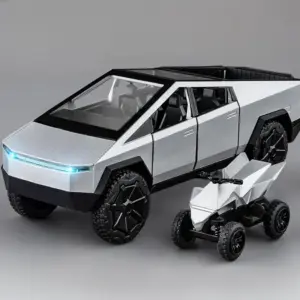 1:32 Scale Die-Cast Cybertruck Model with ATV 17 S485e3fe8bac04d46b12daa12010cb519W