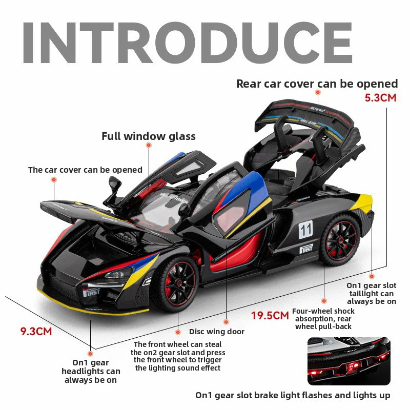 1:24 McLaren Senna Track Edition Model Car 3 1:24 McLaren Senna Track Edition Model Car - Image 3