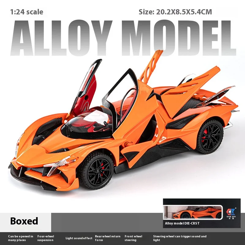 EVO Alloy Model Car in Vibrant Orange 7 EVO Alloy Model Car in Vibrant Orange - Image 7