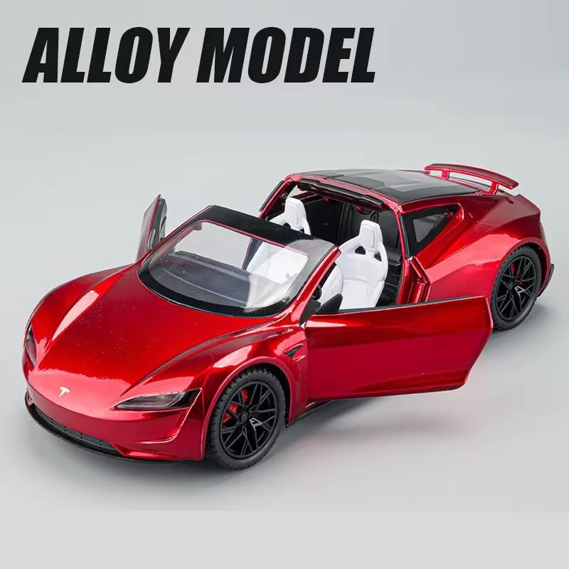 1:24 Scale Red Roadster Convertible Model Car 7 1:24 Scale Red Roadster Convertible Model Car - Image 7