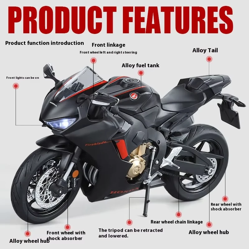 Honda HRC CBR1000RR Diecast Model 1:9 Scale 5 Honda HRC CBR1000RR Diecast Model 1:9 Scale - Image 5