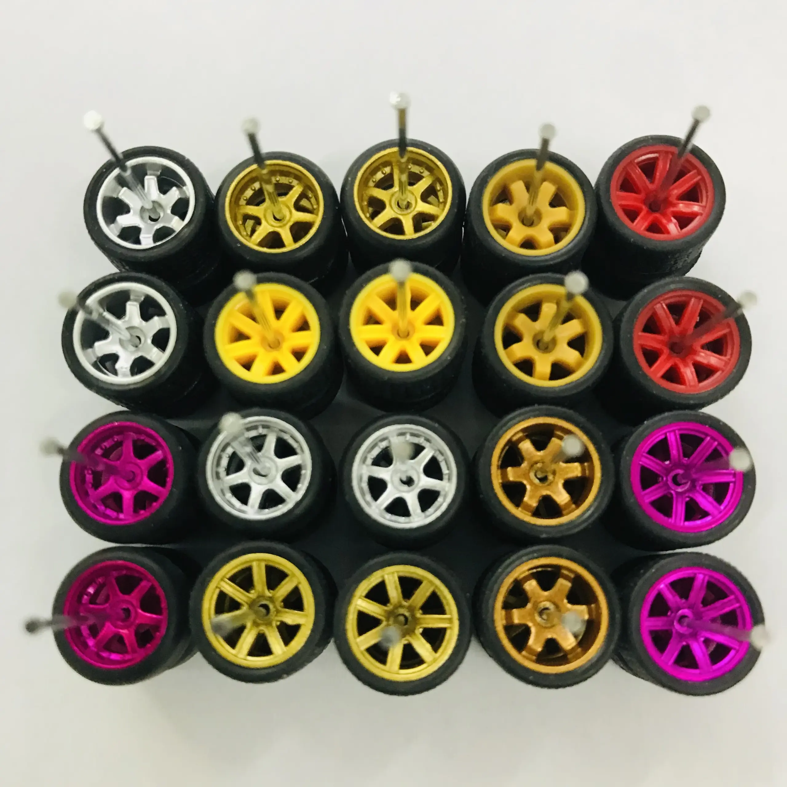 1/64 Scale Alloy Car Model Wheel Set 5 1/64 Scale Alloy Car Model Wheel Set - Image 5