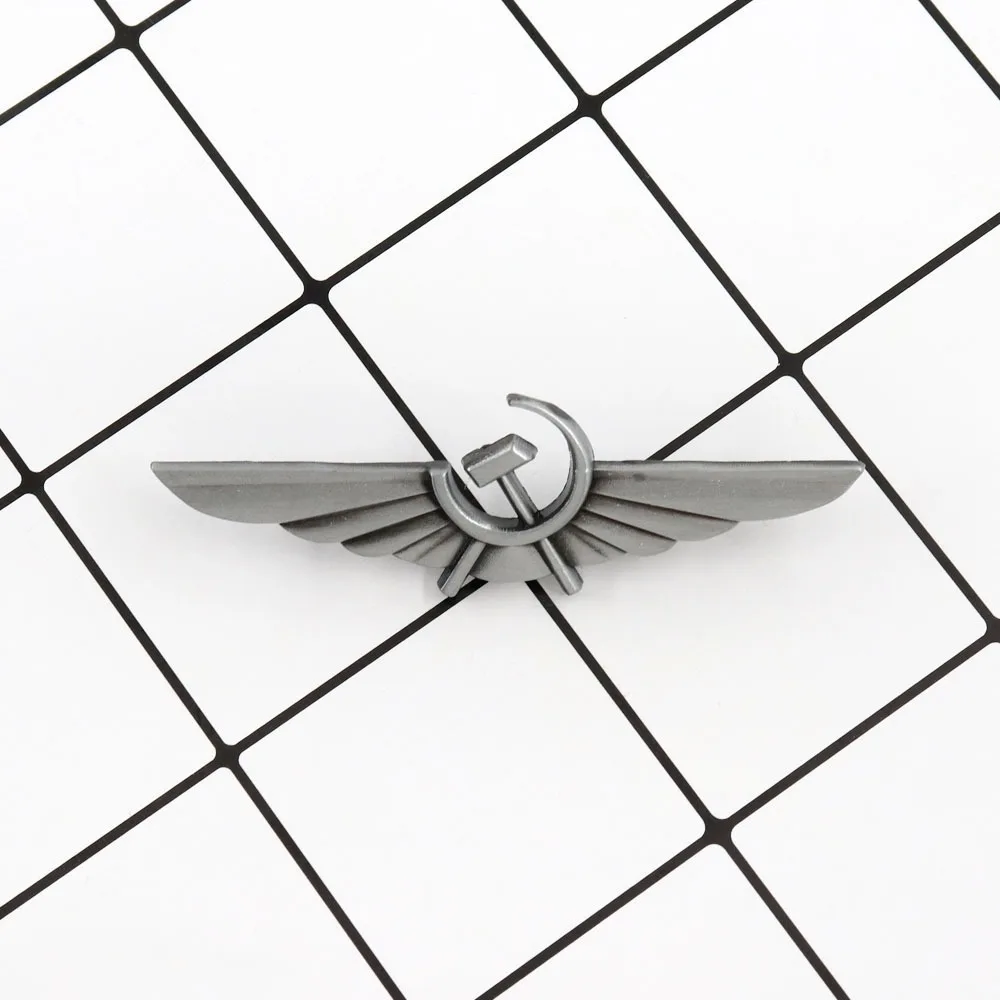 Retro Metal Pin Badge with Sickle and Hammer 4 Retro Metal Pin Badge with Sickle and Hammer - Image 4