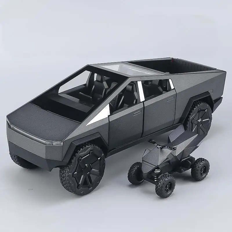 1:32 Scale Die-Cast Cybertruck Model with ATV 8 1:32 Scale Die-Cast Cybertruck Model with ATV - Image 8