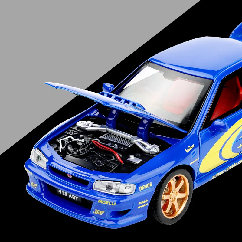 Blue Subaru Impreza WRX STI Diecast Model 1/32 4 Blue Subaru Impreza WRX STI Diecast Model 1/32 - Image 4