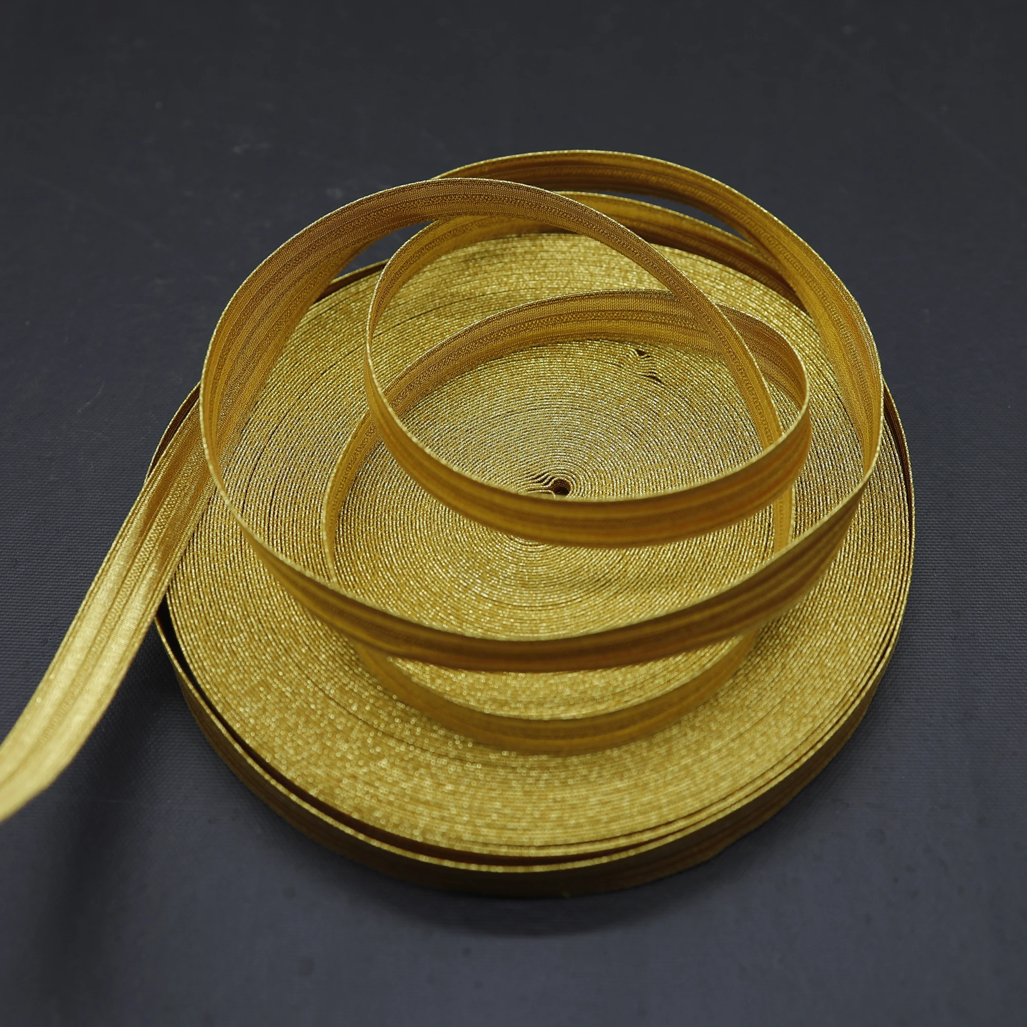 Golden Mylar Braid Ribbon in Multiple Widths 4 Golden Mylar Braid Ribbon in Multiple Widths - Image 4