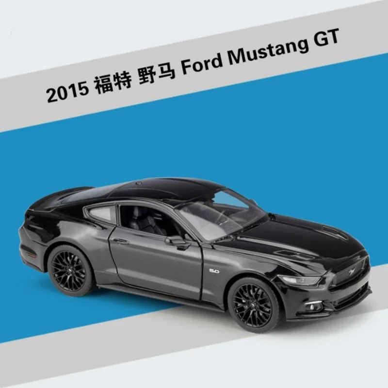 1:24 Mustang GT Diecast Model in Black Finish 5 1:24 Mustang GT Diecast Model in Black Finish - Image 5