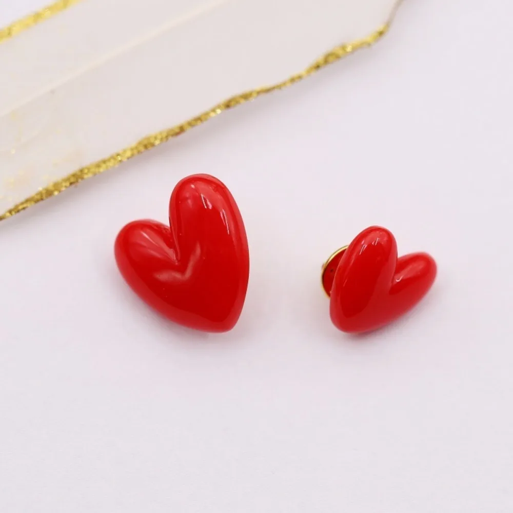 Set of 4 Red Heart-Shaped Brooches 4 Set of 4 Red Heart-Shaped Brooches - Image 4