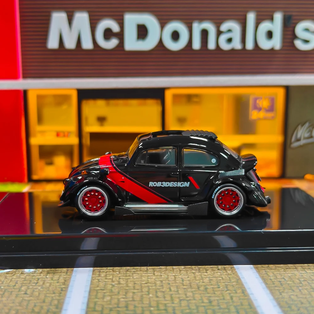 Beetle RWB 1:64 Diecast Model Black Red 3 Beetle RWB 1:64 Diecast Model Black Red - Image 3