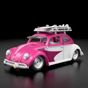 Kawa-Bug-A 1:64 Diecast Model Car Pink White 9 S60f49f15c00144a58a2b547172f8f175j