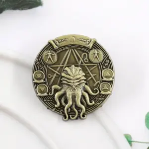 3D Cthulhu Pentagram Badge in Vintage Bronze 9 S61ba9b088f5d48f68500a34fb874cf1eA