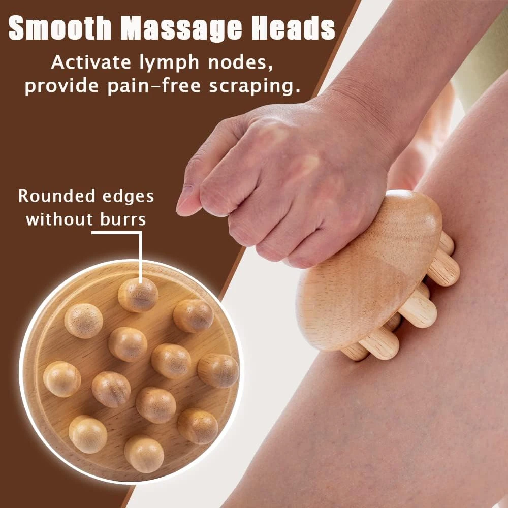 Wooden Mushroom Massage Tool for Self-Care 2 Wooden Mushroom Massage Tool for Self-Care - Image 2