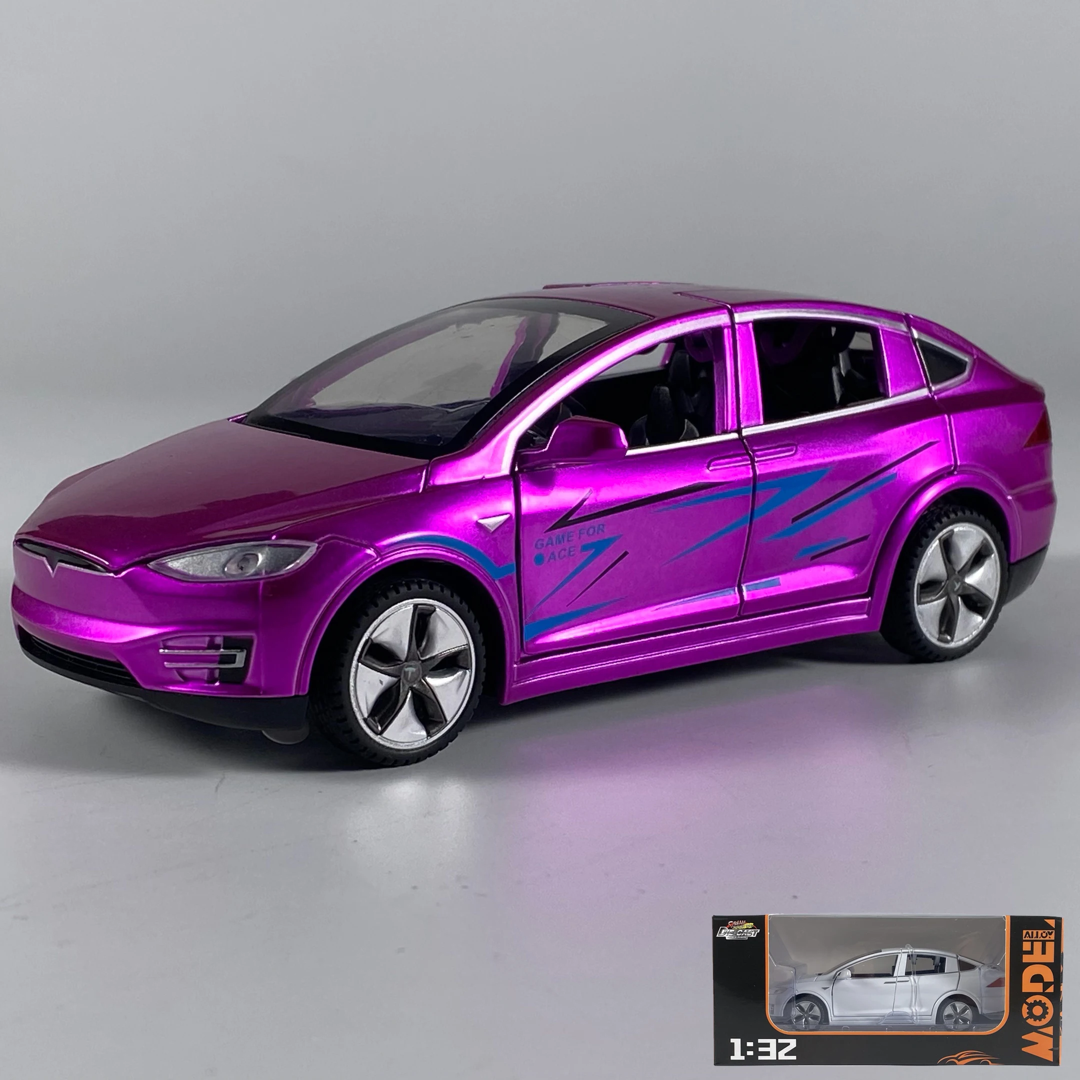 Vibrant Blue Electric SUV Diecast Model 1:32 Scale 9 Vibrant Blue Electric SUV Diecast Model 1:32 Scale - Image 9