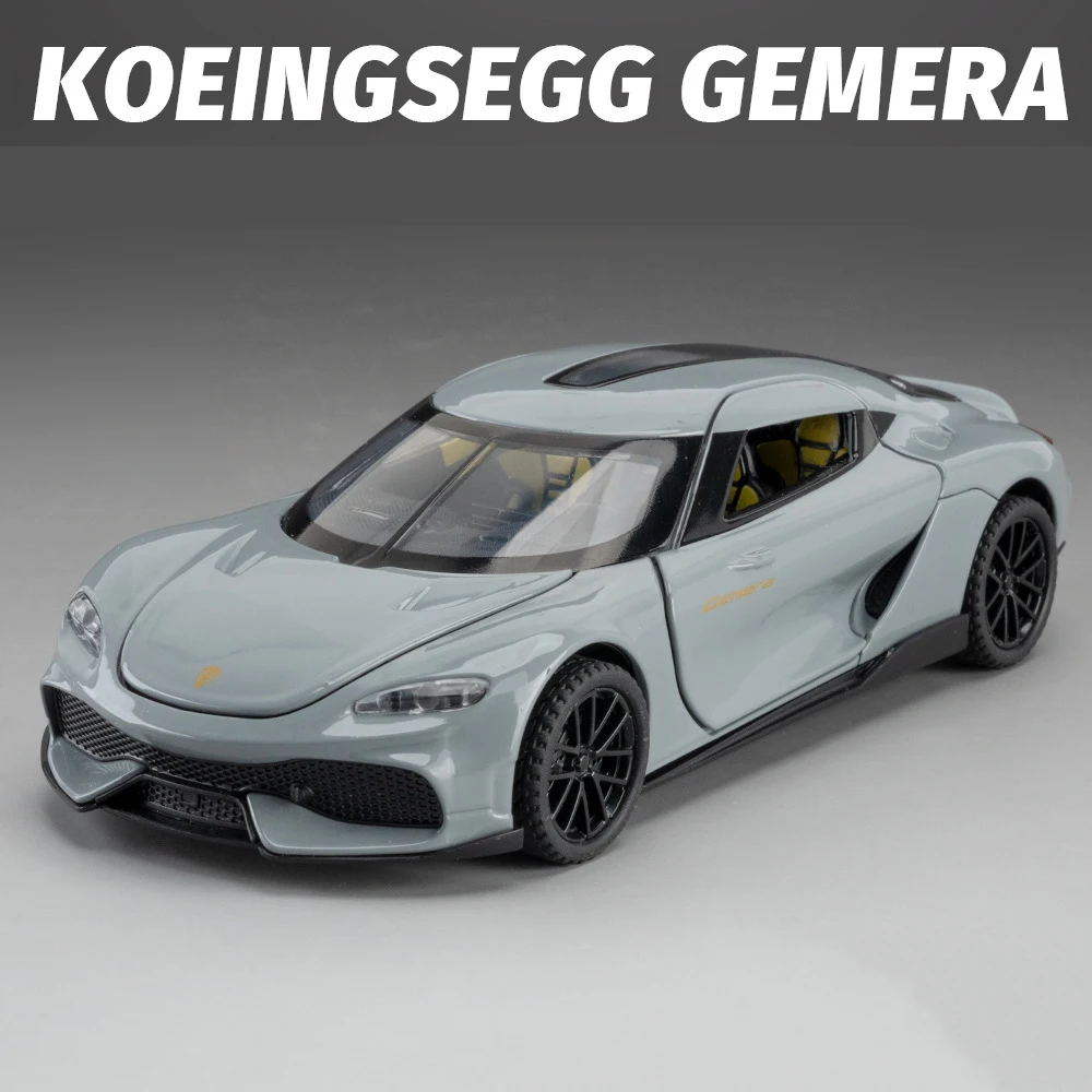 1:32 Scale Metallic Silver Die-Cast Supercar Model 12 1:32 Scale Metallic Silver Die-Cast Supercar Model - Image 12