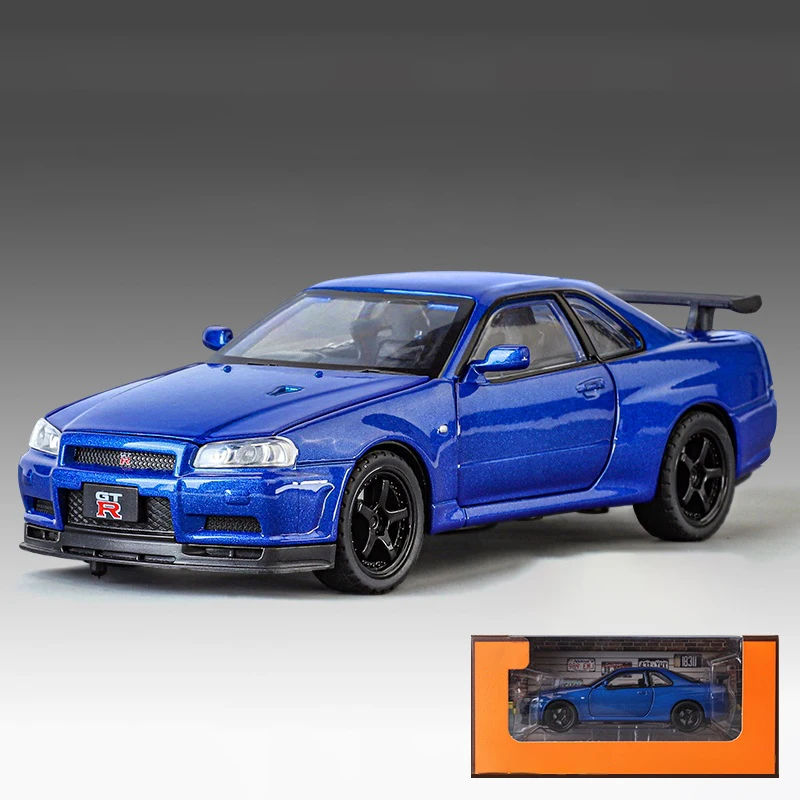 GTR R34 Skyline 1:32 Diecast Model Car 11 GTR R34 Skyline 1:32 Diecast Model Car - Image 11