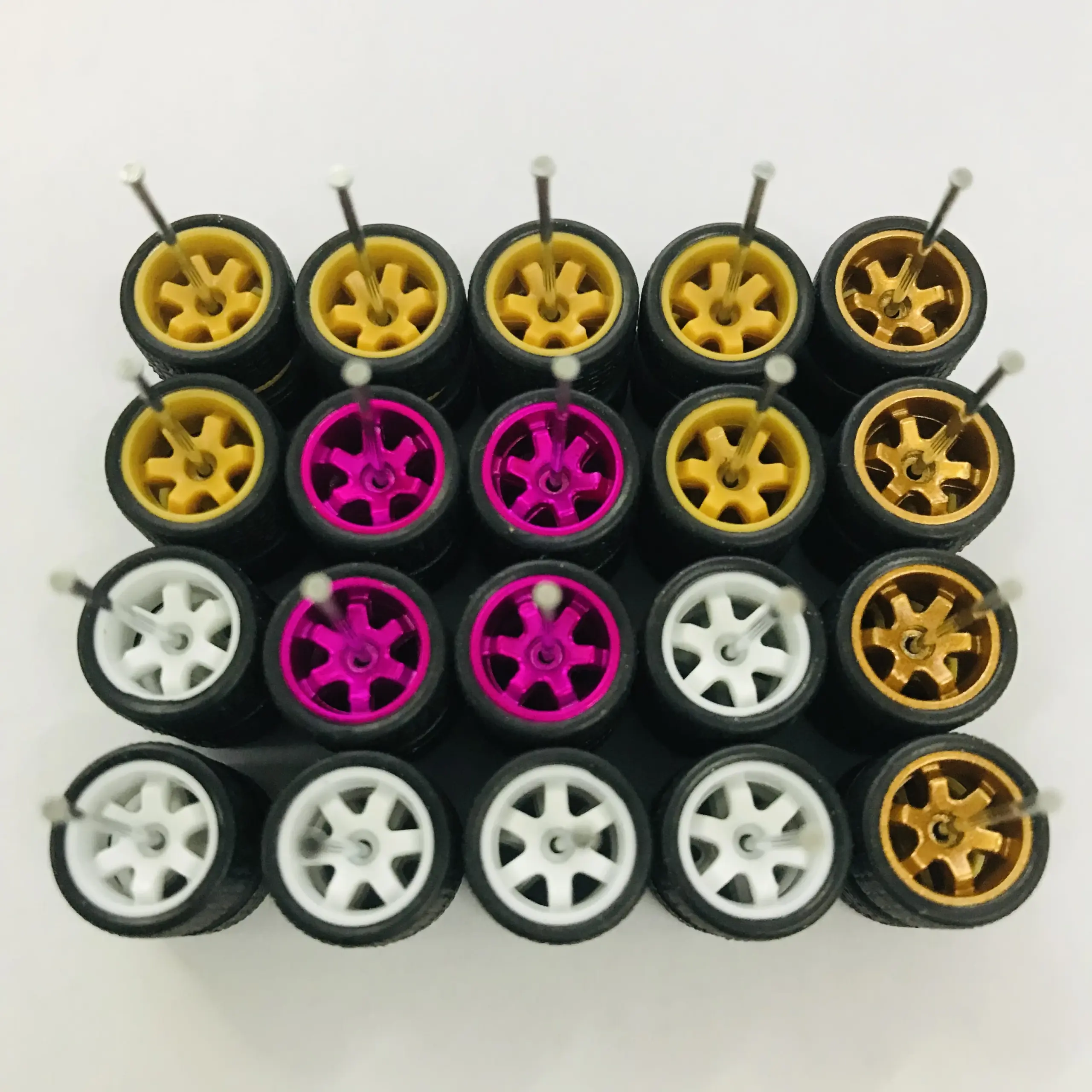 1/64 Scale Alloy Car Model Wheel Set 10 1/64 Scale Alloy Car Model Wheel Set - Image 10