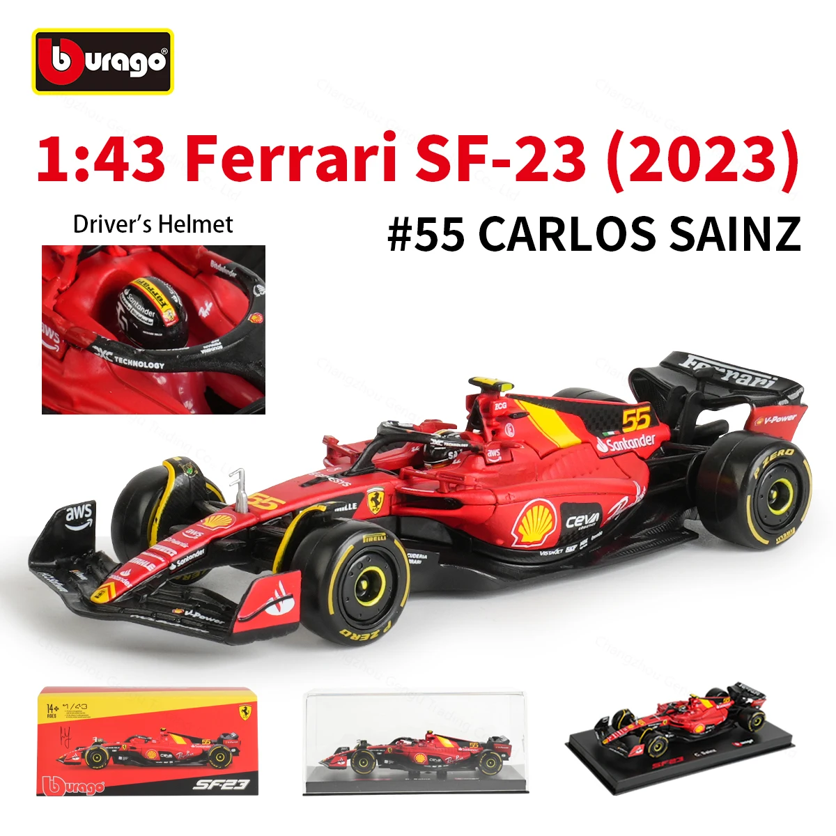 Bburago 1:43 2023 Ferrari SF23 F1 Model Car 9 Bburago 1:43 2023 Ferrari SF23 F1 Model Car - Image 9