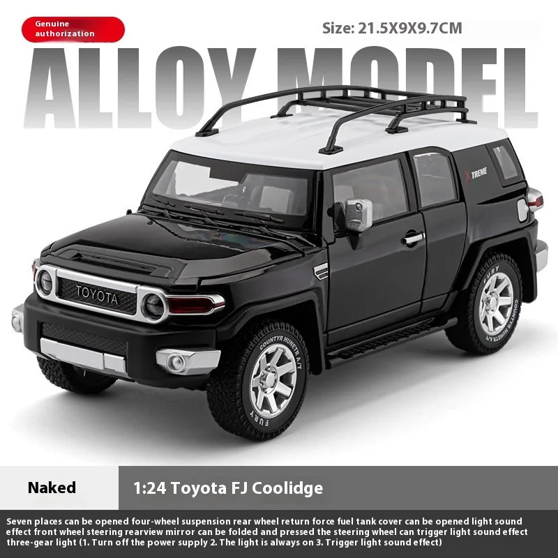 Toyota FJ Cruiser 1:24 Diecast Model Yellow Black 14 Toyota FJ Cruiser 1:24 Diecast Model Yellow Black - Image 14