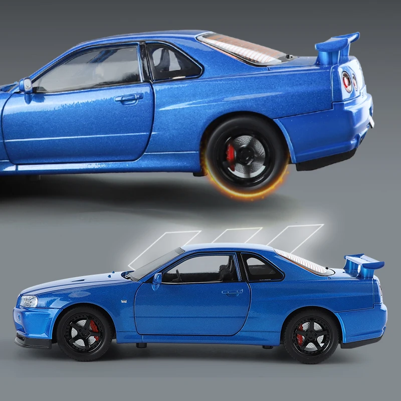 Nissan GTR R34 Skyline 1:24 Diecast Model 6 Nissan GTR R34 Skyline 1:24 Diecast Model - Image 6