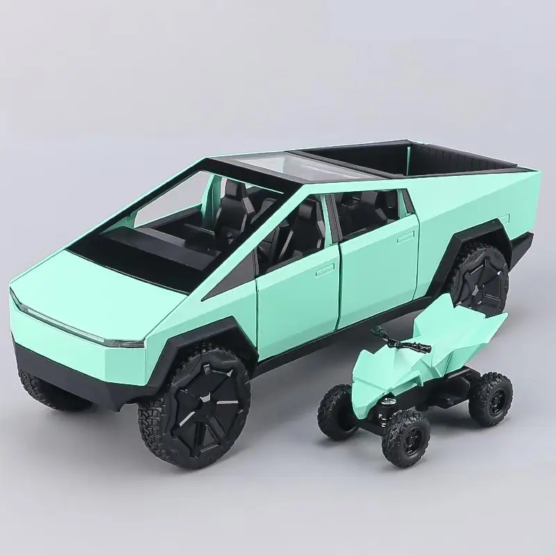 1:32 Scale Die-Cast Cybertruck Model with ATV 7 1:32 Scale Die-Cast Cybertruck Model with ATV - Image 7