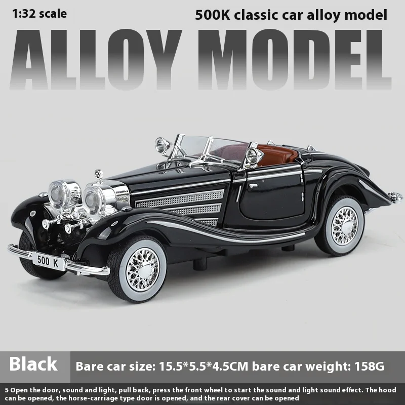 1:32 Scale Classic Car Model in White 9 1:32 Scale Classic Car Model in White - Image 9