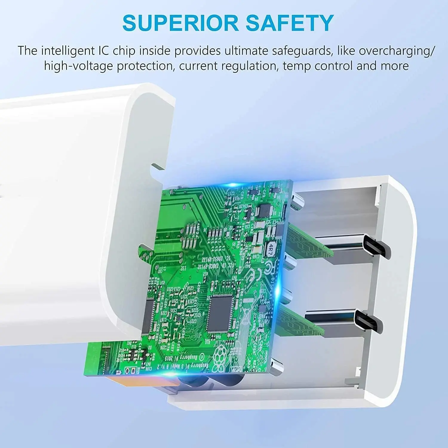 40W USB PD Charger with Dual Type C Ports 3 40W USB PD Charger with Dual Type C Ports - Image 3