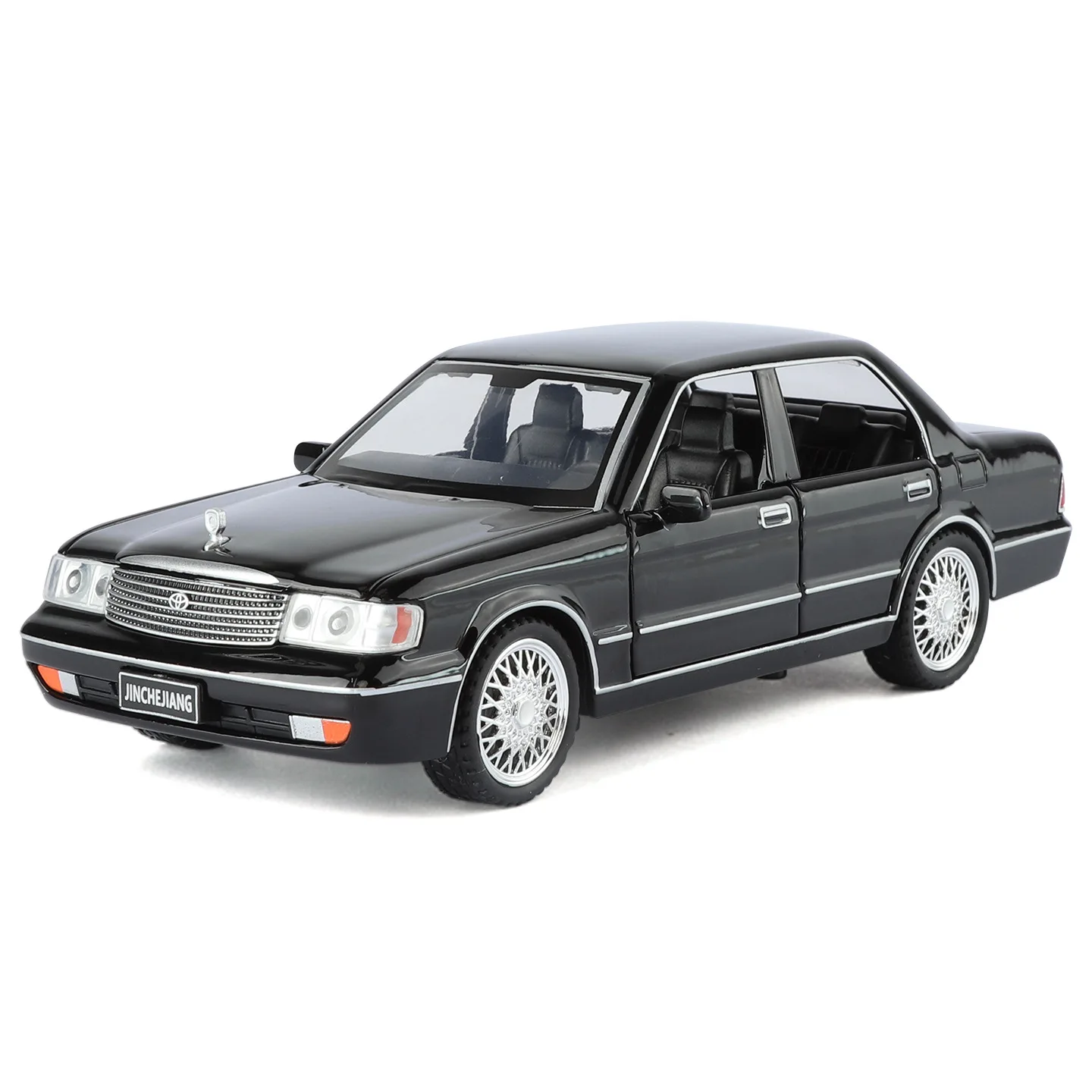 1:32 Crown Alloy Diecast Model Car Black Sedan 6 1:32 Crown Alloy Diecast Model Car Black Sedan - Image 6
