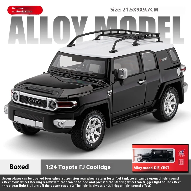 Toyota FJ Cruiser 1:24 Diecast Model Yellow Black 11 Toyota FJ Cruiser 1:24 Diecast Model Yellow Black - Image 11