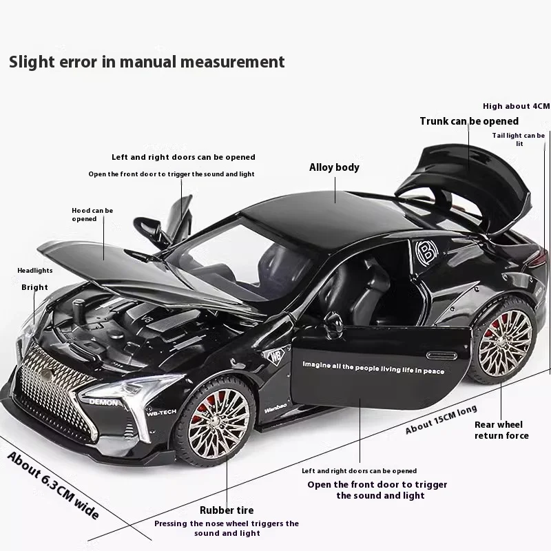 Diecast 1:32 Lexus LC500 Model with Lights 3 Diecast 1:32 Lexus LC500 Model with Lights - Image 3