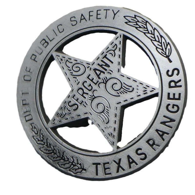 Texas Rangers Badge Pin Collectible 4.5 cm 5 Texas Rangers Badge Pin Collectible 4.5 cm - Image 5