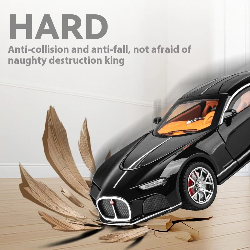 Glossy Black 1:24 Scale Alloy Model Car 4 Glossy Black 1:24 Scale Alloy Model Car - Image 4