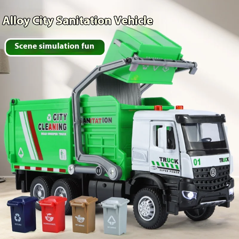 1:35 Scale Metal Urban Sanitation Vehicle Model 2 1:35 Scale Metal Urban Sanitation Vehicle Model - Image 2