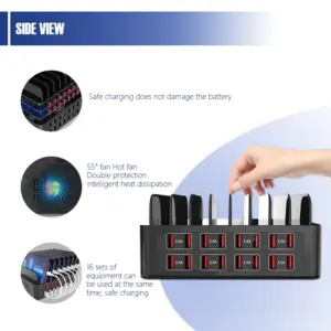 16 Port USB Charger with Fast Charging 150W 14 S7d507e6a92fd4b2db80ee5f26ea17303E