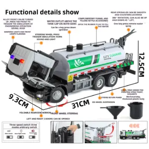 1:18 Scale Diecast City Sprinkler Truck Model 9 S8000c5b4a58147658e3071fa87369e1bJ