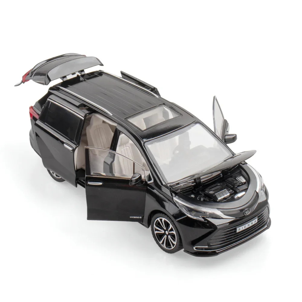 Black Sienna MPV 1:24 Diecast Model with Lights 6 Black Sienna MPV 1:24 Diecast Model with Lights - Image 6