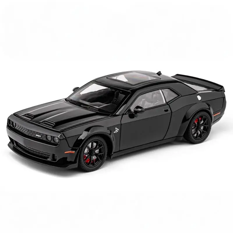 White Dodge Challenger Hellcat Redeye Diecast Model 1:24 14 White Dodge Challenger Hellcat Redeye Diecast Model 1:24 - Image 14