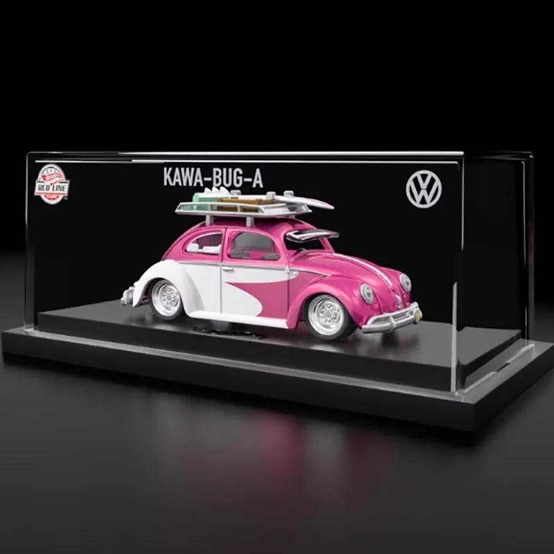 Kawa-Bug-A 1:64 Diecast Model Car Pink White 5 Kawa-Bug-A 1:64 Diecast Model Car Pink White - Image 5