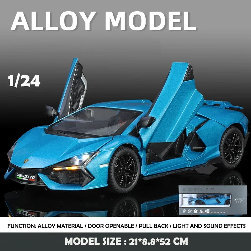 Diecast Metal Supercar Model in Blue 12 Diecast Metal Supercar Model in Blue - Image 12
