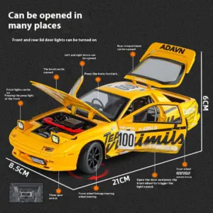 RX7 Alloy Car Model in Bright Yellow 1:24 Scale 12 S93bd6e25a0df41b09da2bdc68e3f8e36C