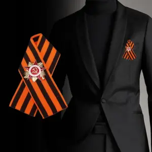 Vintage USSR Badge Lapel Pin with George Ribbon 9 S953f783a67dd4183922675dd91f8b115q