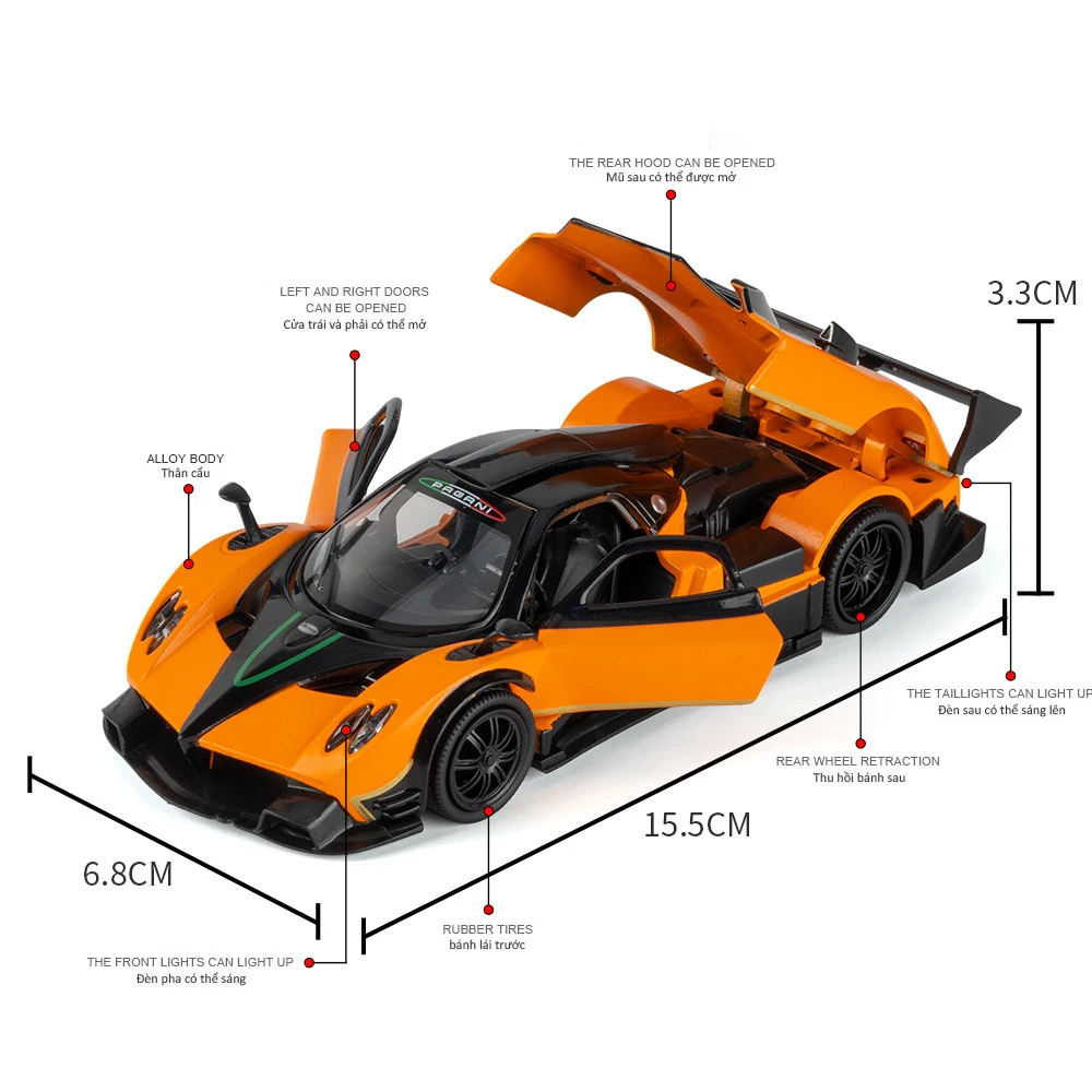 Pagani Zonda R 1:32 Scale Alloy Model 2 Pagani Zonda R 1:32 Scale Alloy Model - Image 2