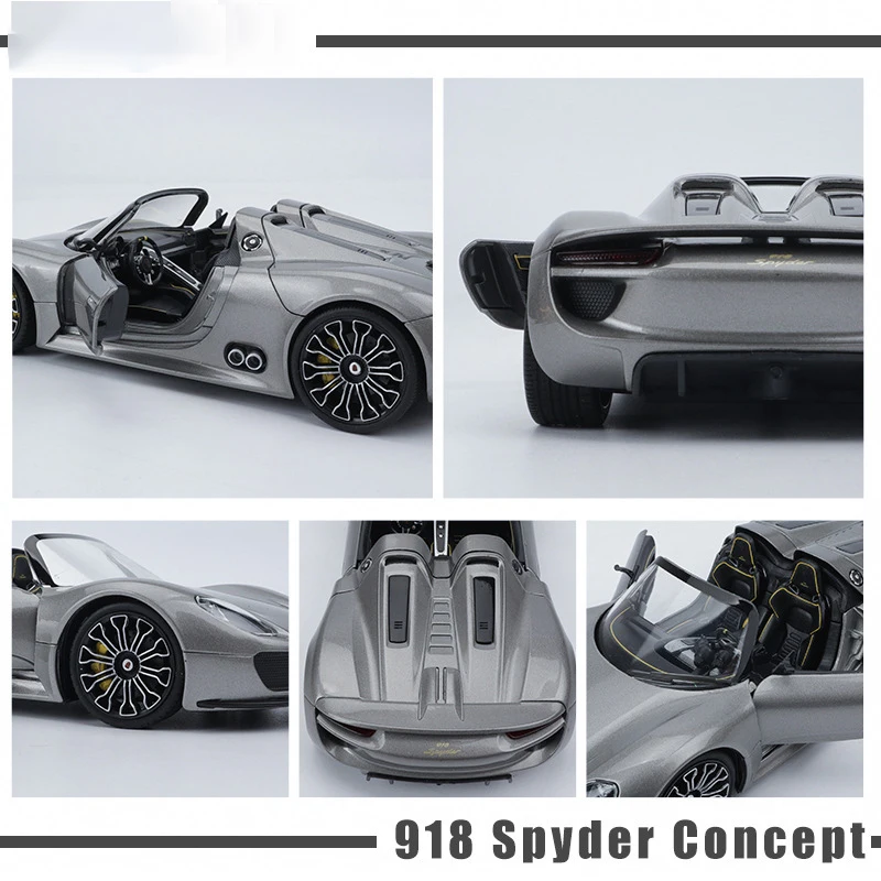 1:24 Scale Porsche 918 Spyder Diecast Model 4 1:24 Scale Porsche 918 Spyder Diecast Model - Image 4