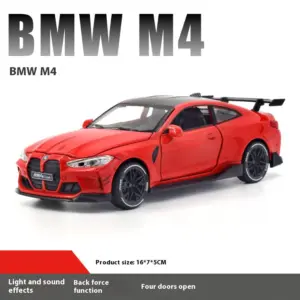 1:32 Scale Black BMW M4 Coupe Model Car 21 S9b604f9b39174ddbbf484d3a8b4165f5m