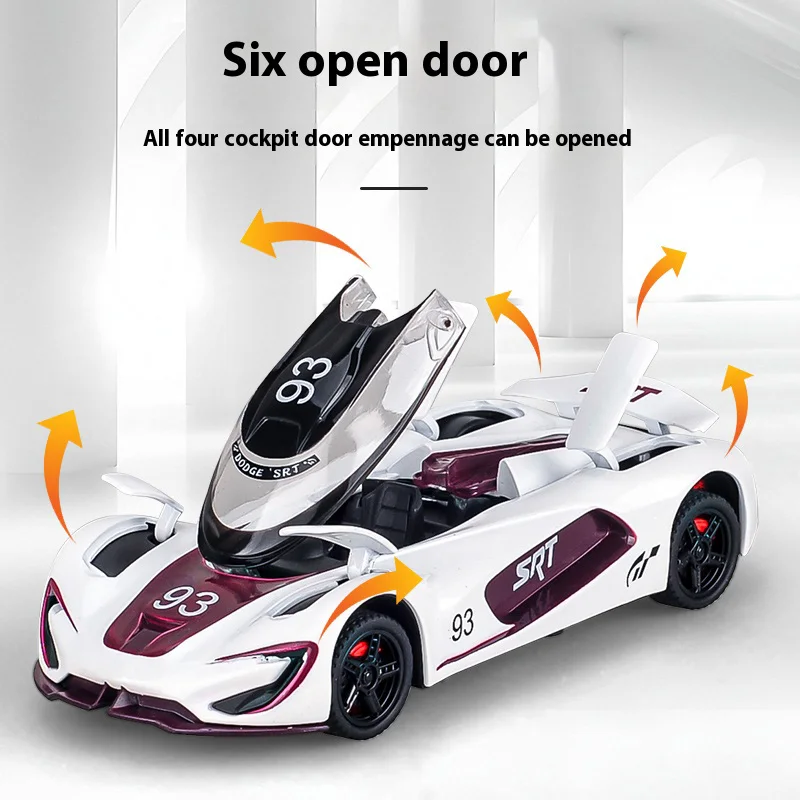 1:32 Scale White Sports Car Model with Graphics 5 1:32 Scale White Sports Car Model with Graphics - Image 5