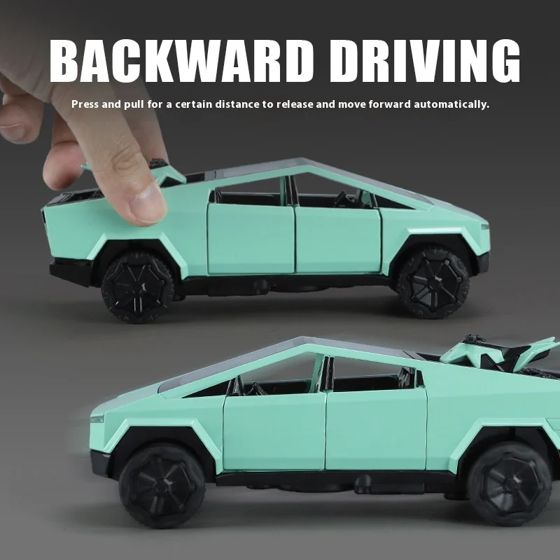 1:32 Scale Die-Cast Cybertruck Model with ATV 5 1:32 Scale Die-Cast Cybertruck Model with ATV - Image 5