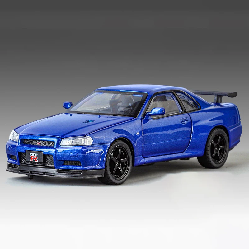 GTR R34 Skyline 1:32 Diecast Model Car 7 GTR R34 Skyline 1:32 Diecast Model Car - Image 7