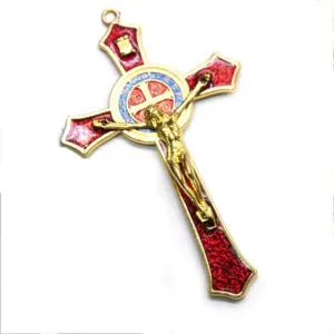 Golden Saint Benedict Cross Pendant 12x7 cm 9 Sa338f56730cf49d2be69aa3849e1b7cdb