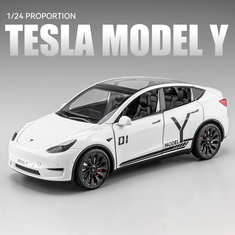 Tesla Model Y 1:24 Scale Diecast Car 4 Tesla Model Y 1:24 Scale Diecast Car - Image 4