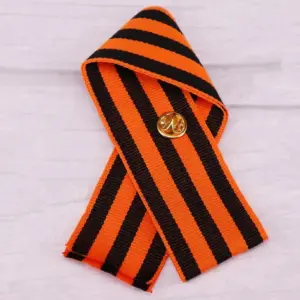 Vintage USSR Badge Lapel Pin with George Ribbon 7 Sa8acdd99f23441a2ae5069fb5cd4a8ac9