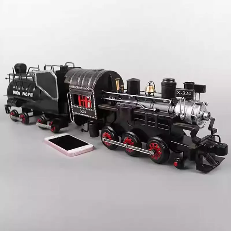 Vintage Steam Train Model Decoration 67x10x15 cm 2 Vintage Steam Train Model Decoration 67x10x15 cm - Image 2